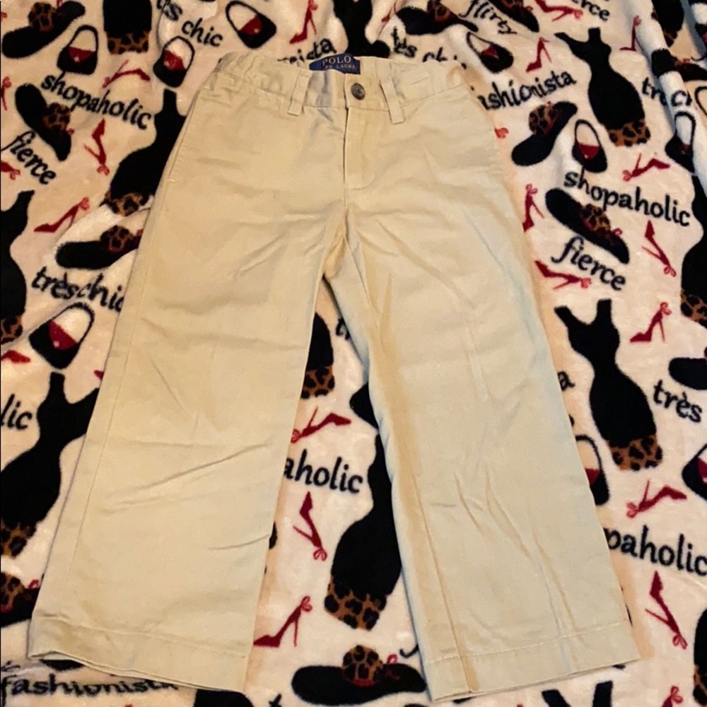Boys polo khaki slacks